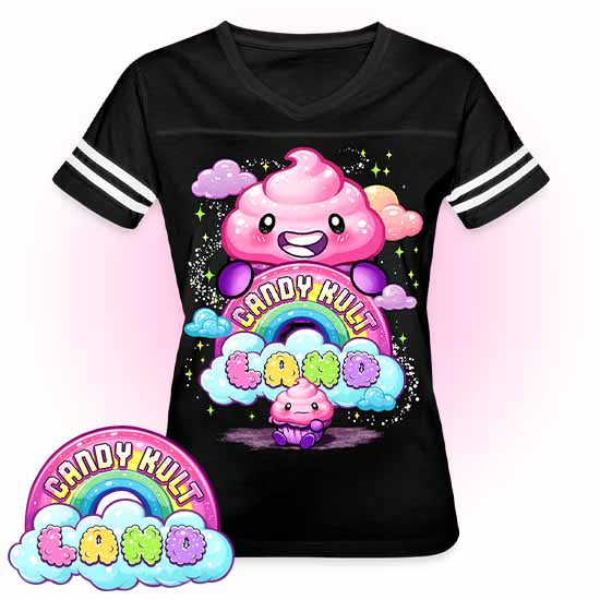 Frosti Candy Kult Land Logo Women’s Vintage Sport T-Shirt - Candy Kult - Candy Cult - Candy Kult Land - Wishbone - Boo Kitty - Panku - Frosti - Toxic Kitten - Hex-Heart - Cult Candy - Cake High Heels - [product_vendor}