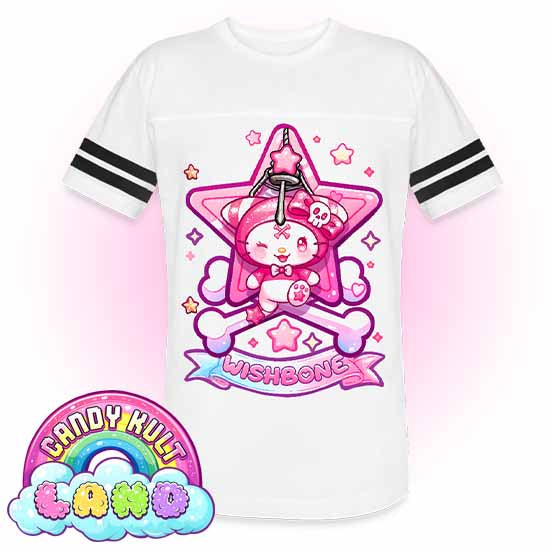 Wishbone Claw Machine Logo - Candy Kult Land Men's / Unisex Vintage Sport T-Shirt - Candy Kult - Candy Cult - Candy Kult Land - Wishbone - Boo Kitty - Panku - Frosti - Toxic Kitten - Hex-Heart - Cult Candy - Cake High Heels - [product_vendor}