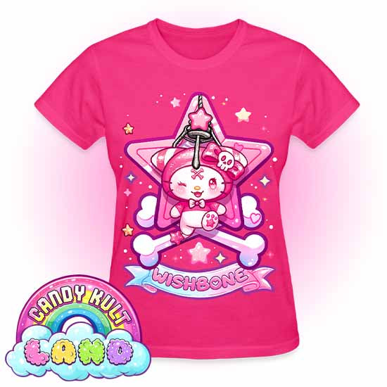 Wishbone Claw Machine Logo - Candy Kult land REGULAR FIT Ladies T-Shirt - Candy Kult - Candy Cult - Candy Kult Land - Wishbone - Boo Kitty - Panku - Frosti - Toxic Kitten - Hex-Heart - Cult Candy - Cake High Heels - [product_vendor}