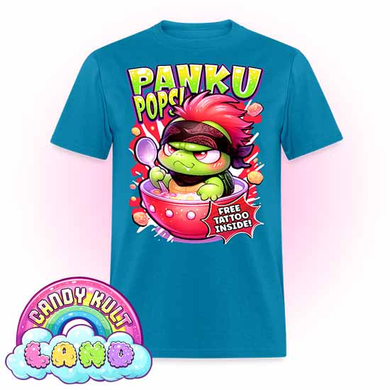 Panku Pops Cereal - Candy Kult Land COLOUR Men's / Unisex Classic T-Shirt - Candy Kult - Candy Cult - Candy Kult Land - Wishbone - Boo Kitty - Panku - Frosti - Toxic Kitten - Hex-Heart - Cult Candy - Cake High Heels - [product_vendor}