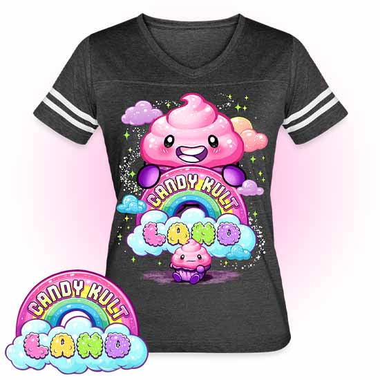 Frosti Candy Kult Land Logo Women’s Vintage Sport T-Shirt - Candy Kult - Candy Cult - Candy Kult Land - Wishbone - Boo Kitty - Panku - Frosti - Toxic Kitten - Hex-Heart - Cult Candy - Cake High Heels - [product_vendor}