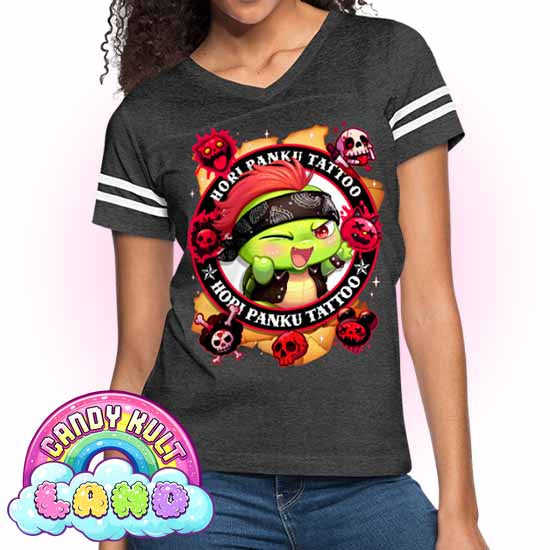 Hori Panku Tattoo - Candy Kult Land Women’s Vintage Sport T-Shirt - Candy Kult - Candy Cult - Candy Kult Land - Wishbone - Boo Kitty - Panku - Frosti - Toxic Kitten - Hex-Heart - Cult Candy - Cake High Heels - [product_vendor}