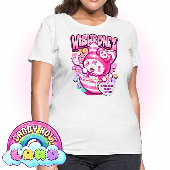 Wishbonez Cereal - Candy kult Land Women's FITTED T-Shirt - Candy Kult - Candy Cult - Candy Kult Land - Wishbone - Boo Kitty - Panku - Frosti - Toxic Kitten - Hex-Heart - Cult Candy - Cake High Heels - [product_vendor}