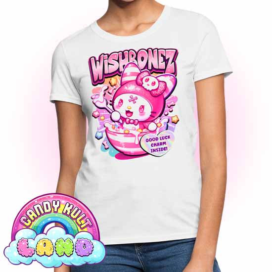 Wishbonez Cereal - Candy kult Land Women's FITTED T-Shirt - Candy Kult - Candy Cult - Candy Kult Land - Wishbone - Boo Kitty - Panku - Frosti - Toxic Kitten - Hex-Heart - Cult Candy - Cake High Heels - [product_vendor}