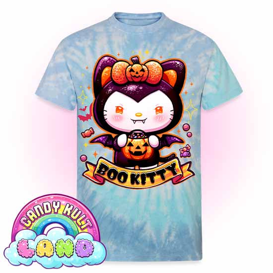 Boo Kitty - Candy Kult Land Unisex Tie Dye T-Shirt - Candy Kult - Candy Cult - Candy Kult Land - Wishbone - Boo Kitty - Panku - Frosti - Toxic Kitten - Hex-Heart - Cult Candy - Cake High Heels - [product_vendor}