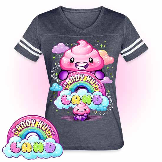 Frosti Candy Kult Land Logo Women’s Vintage Sport T-Shirt - Candy Kult - Candy Cult - Candy Kult Land - Wishbone - Boo Kitty - Panku - Frosti - Toxic Kitten - Hex-Heart - Cult Candy - Cake High Heels - [product_vendor}