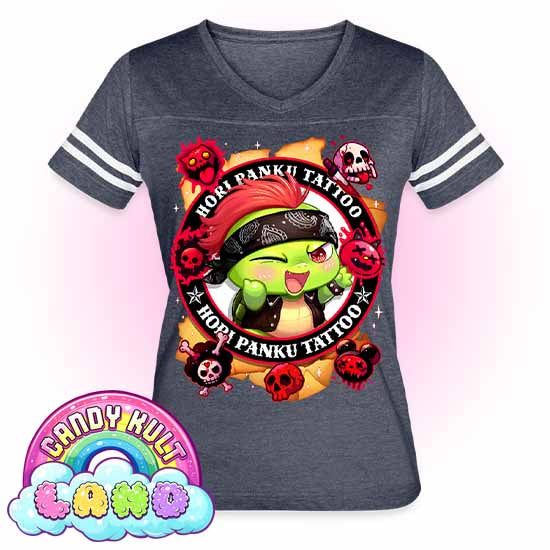 Hori Panku Tattoo - Candy Kult Land Women’s Vintage Sport T-Shirt - Candy Kult - Candy Cult - Candy Kult Land - Wishbone - Boo Kitty - Panku - Frosti - Toxic Kitten - Hex-Heart - Cult Candy - Cake High Heels - [product_vendor}