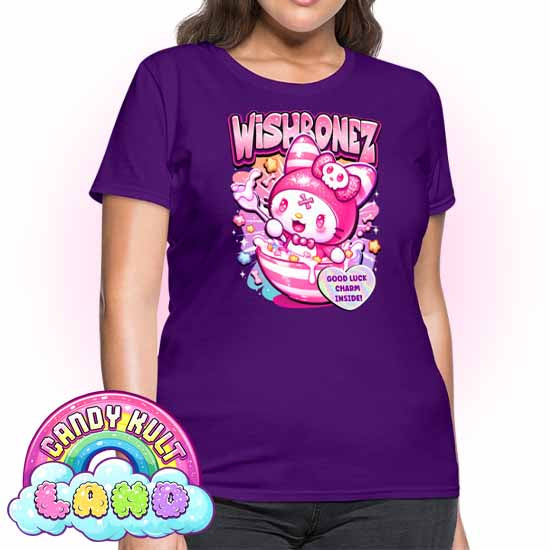 Wishbonez Cereal - Candy kult Land Women's FITTED T-Shirt - Candy Kult - Candy Cult - Candy Kult Land - Wishbone - Boo Kitty - Panku - Frosti - Toxic Kitten - Hex-Heart - Cult Candy - Cake High Heels - [product_vendor}