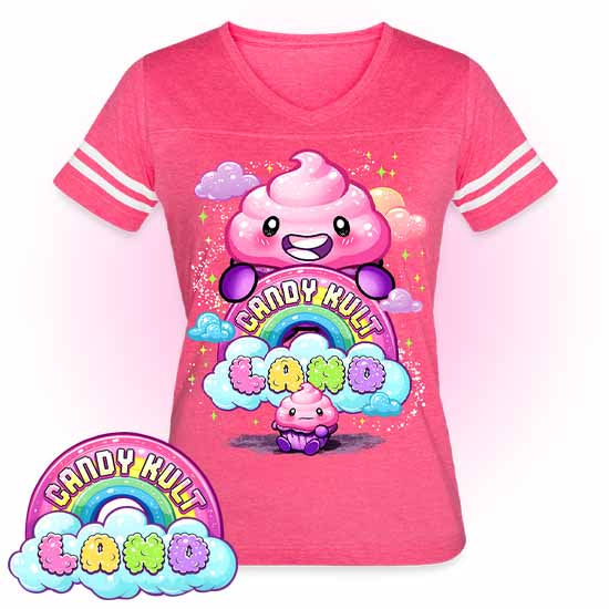 Frosti Candy Kult Land Logo Women’s Vintage Sport T-Shirt - Candy Kult - Candy Cult - Candy Kult Land - Wishbone - Boo Kitty - Panku - Frosti - Toxic Kitten - Hex-Heart - Cult Candy - Cake High Heels - [product_vendor}