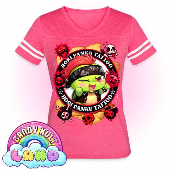 Hori Panku Tattoo - Candy Kult Land Women’s Vintage Sport T-Shirt - Candy Kult - Candy Cult - Candy Kult Land - Wishbone - Boo Kitty - Panku - Frosti - Toxic Kitten - Hex-Heart - Cult Candy - Cake High Heels - [product_vendor}