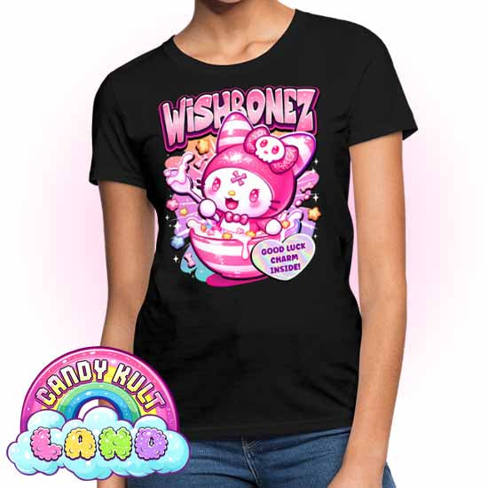 Wishbonez Cereal - Candy kult Land Women's FITTED T-Shirt - Candy Kult - Candy Cult - Candy Kult Land - Wishbone - Boo Kitty - Panku - Frosti - Toxic Kitten - Hex-Heart - Cult Candy - Cake High Heels - [product_vendor}