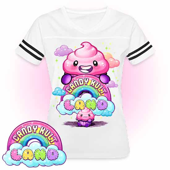 Frosti Candy Kult Land Logo Women’s Vintage Sport T-Shirt - Candy Kult - Candy Cult - Candy Kult Land - Wishbone - Boo Kitty - Panku - Frosti - Toxic Kitten - Hex-Heart - Cult Candy - Cake High Heels - [product_vendor}