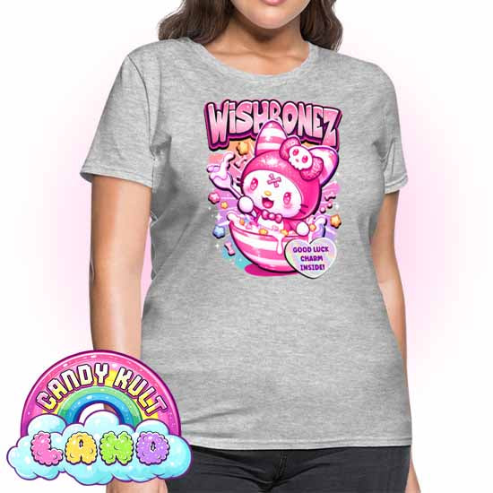 Wishbonez Cereal - Candy kult Land Women's FITTED T-Shirt - Candy Kult - Candy Cult - Candy Kult Land - Wishbone - Boo Kitty - Panku - Frosti - Toxic Kitten - Hex-Heart - Cult Candy - Cake High Heels - [product_vendor}
