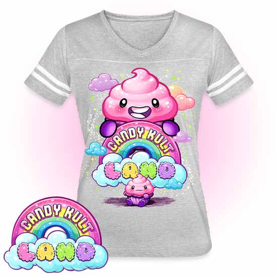 Frosti Candy Kult Land Logo Women’s Vintage Sport T-Shirt - Candy Kult - Candy Cult - Candy Kult Land - Wishbone - Boo Kitty - Panku - Frosti - Toxic Kitten - Hex-Heart - Cult Candy - Cake High Heels - [product_vendor}
