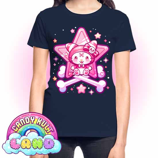 Wishbone Crossbones - Candy Kult land REGULAR FIT Ladies T-Shirt - Candy Kult - Candy Cult - Candy Kult Land - Wishbone - Boo Kitty - Panku - Frosti - Toxic Kitten - Hex-Heart - Cult Candy - Cake High Heels - [product_vendor}