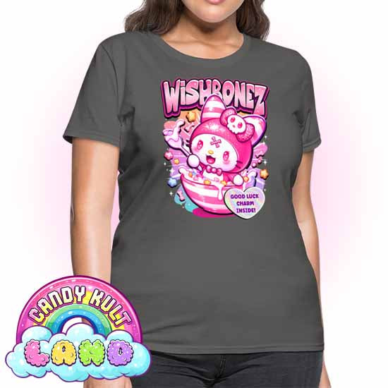 Wishbonez Cereal - Candy kult Land Women's FITTED T-Shirt - Candy Kult - Candy Cult - Candy Kult Land - Wishbone - Boo Kitty - Panku - Frosti - Toxic Kitten - Hex-Heart - Cult Candy - Cake High Heels - [product_vendor}