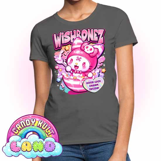 Wishbonez Cereal - Candy kult Land Women's FITTED T-Shirt - Candy Kult - Candy Cult - Candy Kult Land - Wishbone - Boo Kitty - Panku - Frosti - Toxic Kitten - Hex-Heart - Cult Candy - Cake High Heels - [product_vendor}