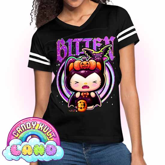 Boo Kitty Origins Bitten - Candy Kult Land Women’s Vintage Sport T-Shirt - Candy Kult - Candy Cult - Candy Kult Land - Wishbone - Boo Kitty - Panku - Frosti - Toxic Kitten - Hex-Heart - Cult Candy - Cake High Heels - [product_vendor}