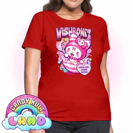 Wishbonez Cereal - Candy kult Land Women's FITTED T-Shirt - Candy Kult - Candy Cult - Candy Kult Land - Wishbone - Boo Kitty - Panku - Frosti - Toxic Kitten - Hex-Heart - Cult Candy - Cake High Heels - [product_vendor}