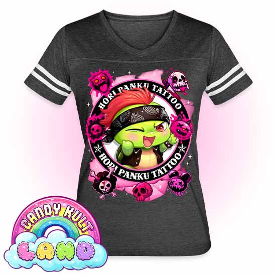 Hori Panku Tattoo Pink - Candy Kult Land Women’s Vintage Sport T-Shirt - Candy Kult - Candy Cult - Candy Kult Land - Wishbone - Boo Kitty - Panku - Frosti - Toxic Kitten - Hex-Heart - Cult Candy - Cake High Heels - [product_vendor}