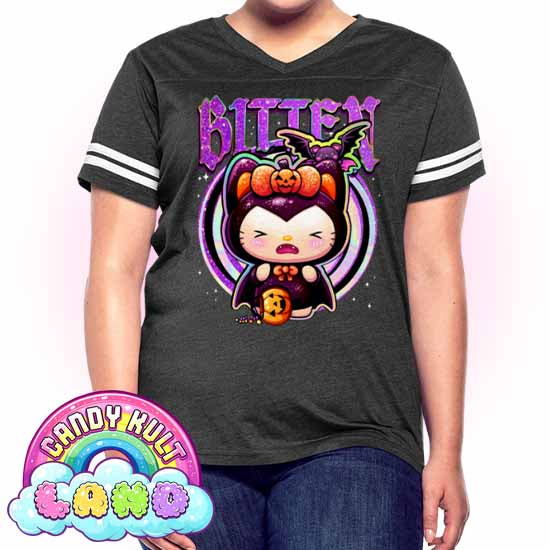 Boo Kitty Origins Bitten - Candy Kult Land Women’s Vintage Sport T-Shirt - Candy Kult - Candy Cult - Candy Kult Land - Wishbone - Boo Kitty - Panku - Frosti - Toxic Kitten - Hex-Heart - Cult Candy - Cake High Heels - [product_vendor}