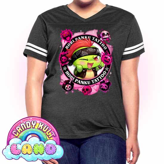 Hori Panku Tattoo Pink - Candy Kult Land Women’s Vintage Sport T-Shirt - Candy Kult - Candy Cult - Candy Kult Land - Wishbone - Boo Kitty - Panku - Frosti - Toxic Kitten - Hex-Heart - Cult Candy - Cake High Heels - [product_vendor}