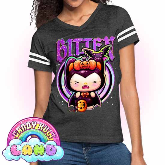Boo Kitty Origins Bitten - Candy Kult Land Women’s Vintage Sport T-Shirt - Candy Kult - Candy Cult - Candy Kult Land - Wishbone - Boo Kitty - Panku - Frosti - Toxic Kitten - Hex-Heart - Cult Candy - Cake High Heels - [product_vendor}