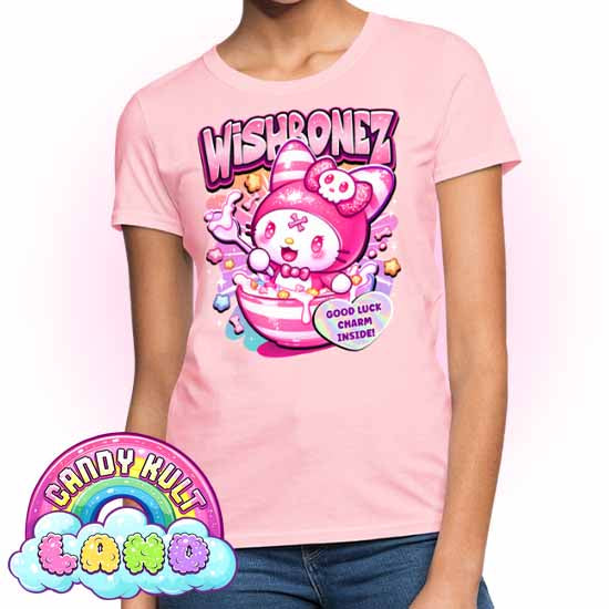 Wishbonez Cereal - Candy kult Land Women's FITTED T-Shirt - Candy Kult - Candy Cult - Candy Kult Land - Wishbone - Boo Kitty - Panku - Frosti - Toxic Kitten - Hex-Heart - Cult Candy - Cake High Heels - [product_vendor}