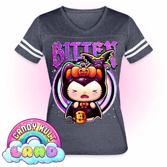 Boo Kitty Origins Bitten - Candy Kult Land Women’s Vintage Sport T-Shirt - Candy Kult - Candy Cult - Candy Kult Land - Wishbone - Boo Kitty - Panku - Frosti - Toxic Kitten - Hex-Heart - Cult Candy - Cake High Heels - [product_vendor}