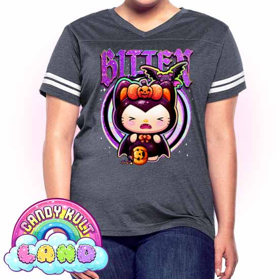 Boo Kitty Origins Bitten - Candy Kult Land Women’s Vintage Sport T-Shirt - Candy Kult - Candy Cult - Candy Kult Land - Wishbone - Boo Kitty - Panku - Frosti - Toxic Kitten - Hex-Heart - Cult Candy - Cake High Heels - [product_vendor}