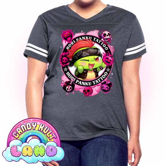 Hori Panku Tattoo Pink - Candy Kult Land Women’s Vintage Sport T-Shirt - Candy Kult - Candy Cult - Candy Kult Land - Wishbone - Boo Kitty - Panku - Frosti - Toxic Kitten - Hex-Heart - Cult Candy - Cake High Heels - [product_vendor}