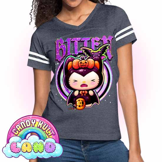Boo Kitty Origins Bitten - Candy Kult Land Women’s Vintage Sport T-Shirt - Candy Kult - Candy Cult - Candy Kult Land - Wishbone - Boo Kitty - Panku - Frosti - Toxic Kitten - Hex-Heart - Cult Candy - Cake High Heels - [product_vendor}