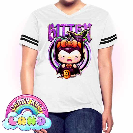 Boo Kitty Origins Bitten - Candy Kult Land Women’s Vintage Sport T-Shirt - Candy Kult - Candy Cult - Candy Kult Land - Wishbone - Boo Kitty - Panku - Frosti - Toxic Kitten - Hex-Heart - Cult Candy - Cake High Heels - [product_vendor}