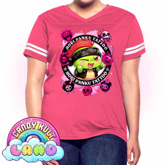 Hori Panku Tattoo Pink - Candy Kult Land Women’s Vintage Sport T-Shirt - Candy Kult - Candy Cult - Candy Kult Land - Wishbone - Boo Kitty - Panku - Frosti - Toxic Kitten - Hex-Heart - Cult Candy - Cake High Heels - [product_vendor}