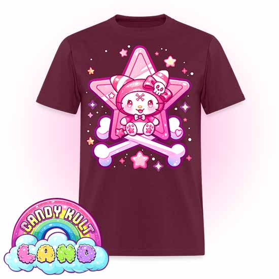 Wishbone Crossbones - Candy Kult Land COLOUR  Men's / Unisex Classic T-Shirt - Candy Kult - Candy Cult - Candy Kult Land - Wishbone - Boo Kitty - Panku - Frosti - Toxic Kitten - Hex-Heart - Cult Candy - Cake High Heels - [product_vendor}