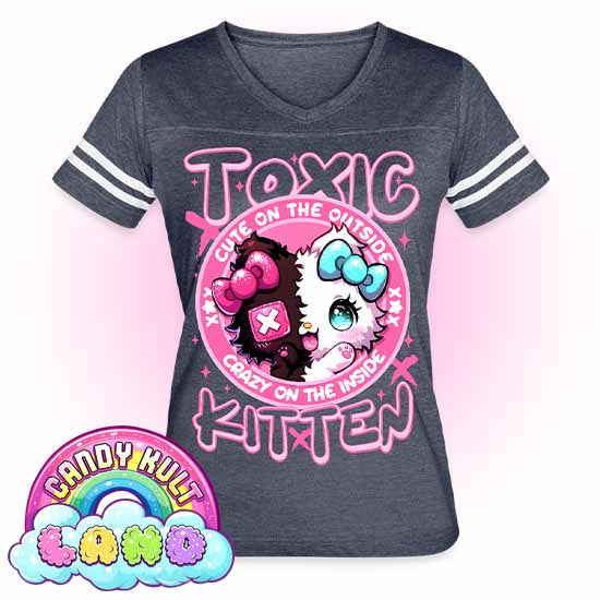 - Candy Kult Land Women’s Vintage Sport T-Shirt - Candy Kult - Candy Cult - Candy Kult Land - Wishbone - Boo Kitty - Panku - Frosti - Toxic Kitten - Hex-Heart - Cult Candy - Cake High Heels - [product_vendor}