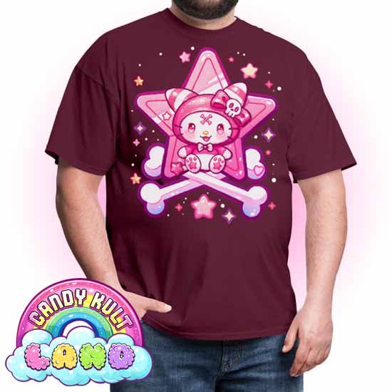 Wishbone Crossbones - Candy Kult Land COLOUR  Men's / Unisex Classic T-Shirt - Candy Kult - Candy Cult - Candy Kult Land - Wishbone - Boo Kitty - Panku - Frosti - Toxic Kitten - Hex-Heart - Cult Candy - Cake High Heels - [product_vendor}