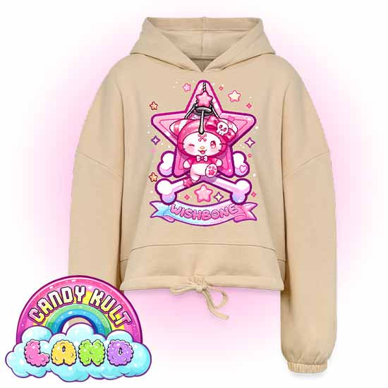 Wishbone claw Machine Logo -  Cand kult Land Women’s Cropped Hoodie