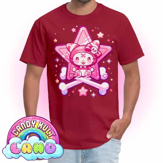 Wishbone Crossbones - Candy Kult Land COLOUR  Men's / Unisex Classic T-Shirt - Candy Kult - Candy Cult - Candy Kult Land - Wishbone - Boo Kitty - Panku - Frosti - Toxic Kitten - Hex-Heart - Cult Candy - Cake High Heels - [product_vendor}