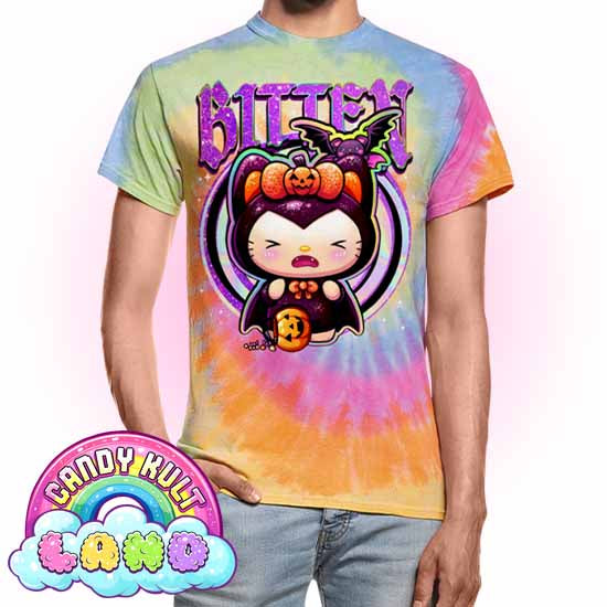 Boo Kitty Origins Bitten - Candy Kult Land Unisex Tie Dye T-Shirt - Candy Kult - Candy Cult - Candy Kult Land - Wishbone - Boo Kitty - Panku - Frosti - Toxic Kitten - Hex-Heart - Cult Candy - Cake High Heels - [product_vendor}