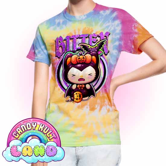 Boo Kitty Origins Bitten - Candy Kult Land Unisex Tie Dye T-Shirt - Candy Kult - Candy Cult - Candy Kult Land - Wishbone - Boo Kitty - Panku - Frosti - Toxic Kitten - Hex-Heart - Cult Candy - Cake High Heels - [product_vendor}