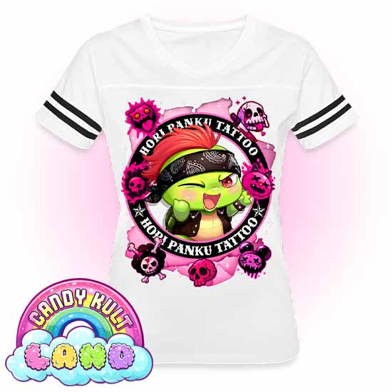Hori Panku Tattoo Pink - Candy Kult Land Women’s Vintage Sport T-Shirt - Candy Kult - Candy Cult - Candy Kult Land - Wishbone - Boo Kitty - Panku - Frosti - Toxic Kitten - Hex-Heart - Cult Candy - Cake High Heels - [product_vendor}