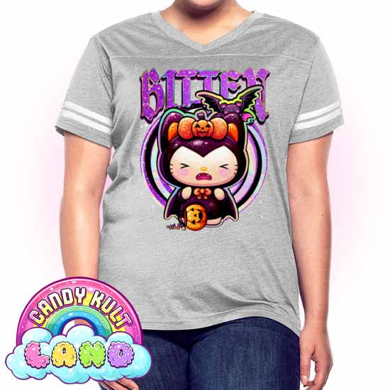 Boo Kitty Origins Bitten - Candy Kult Land Women’s Vintage Sport T-Shirt - Candy Kult - Candy Cult - Candy Kult Land - Wishbone - Boo Kitty - Panku - Frosti - Toxic Kitten - Hex-Heart - Cult Candy - Cake High Heels - [product_vendor}