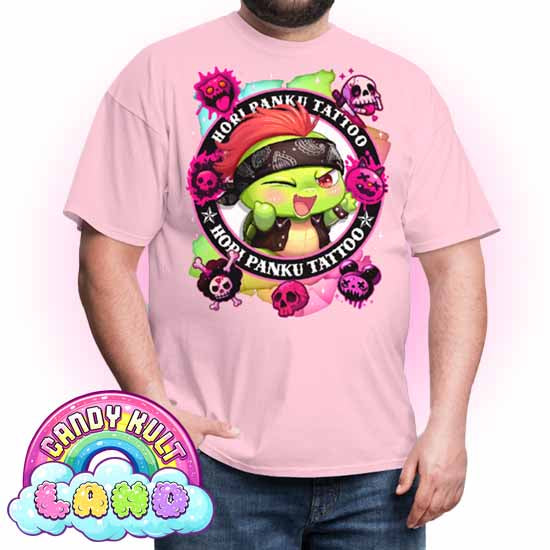 Hori Panku Tattoo Rainbow - Candy Kult Land COLOUR Men's / Unisex Classic T-Shirt - Candy Kult - Candy Cult - Candy Kult Land - Wishbone - Boo Kitty - Panku - Frosti - Toxic Kitten - Hex-Heart - Cult Candy - Cake High Heels - [product_vendor}