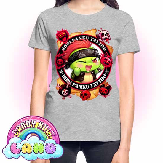 Hori Panku Tattoo  - Candy Kult land REGULAR FIT Ladies T-Shirt - Candy Kult - Candy Cult - Candy Kult Land - Wishbone - Boo Kitty - Panku - Frosti - Toxic Kitten - Hex-Heart - Cult Candy - Cake High Heels - [product_vendor}