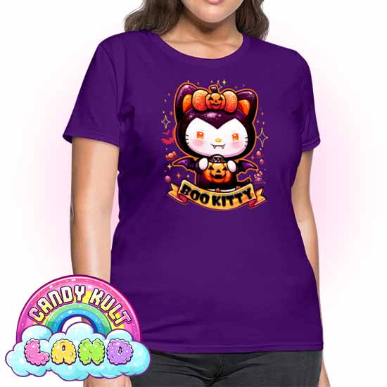 Boo Kitty - Candy Kult Land Women's FITTED T-Shirt - Candy Kult - Candy Cult - Candy Kult Land - Wishbone - Boo Kitty - Panku - Frosti - Toxic Kitten - Hex-Heart - Cult Candy - Cake High Heels - [product_vendor}