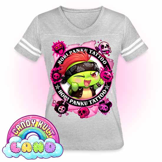 Hori Panku Tattoo Pink - Candy Kult Land Women’s Vintage Sport T-Shirt - Candy Kult - Candy Cult - Candy Kult Land - Wishbone - Boo Kitty - Panku - Frosti - Toxic Kitten - Hex-Heart - Cult Candy - Cake High Heels - [product_vendor}