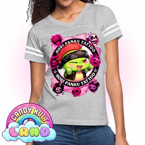 Hori Panku Tattoo Pink - Candy Kult Land Women’s Vintage Sport T-Shirt - Candy Kult - Candy Cult - Candy Kult Land - Wishbone - Boo Kitty - Panku - Frosti - Toxic Kitten - Hex-Heart - Cult Candy - Cake High Heels - [product_vendor}