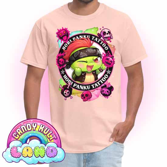 Hori Panku Tattoo Rainbow - Candy Kult Land COLOUR Men's / Unisex Classic T-Shirt - Candy Kult - Candy Cult - Candy Kult Land - Wishbone - Boo Kitty - Panku - Frosti - Toxic Kitten - Hex-Heart - Cult Candy - Cake High Heels - [product_vendor}