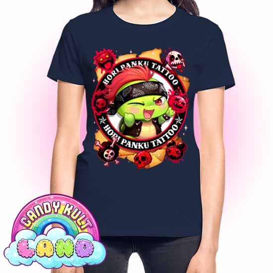 Hori Panku Tattoo  - Candy Kult land REGULAR FIT Ladies T-Shirt - Candy Kult - Candy Cult - Candy Kult Land - Wishbone - Boo Kitty - Panku - Frosti - Toxic Kitten - Hex-Heart - Cult Candy - Cake High Heels - [product_vendor}